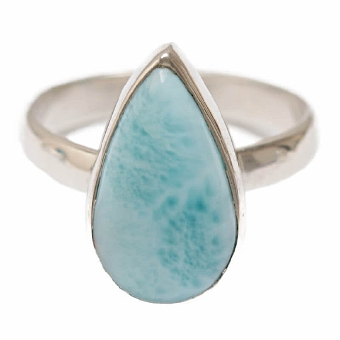 Larimar prsten stříbro Ag 925 R46 - 54 mm (US 7), 3,6 g