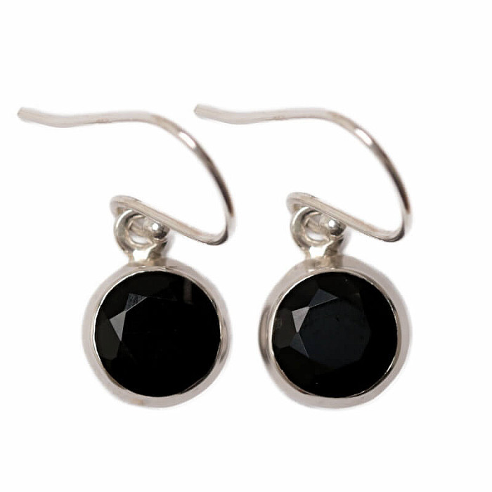 Onyx náušnice stříbro Ag 925 E464 - 0,9 cm, 2,8 g