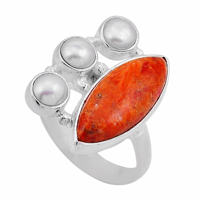 Tyrkys oranžový Mohave prsten stříbro Ag 925 49956 - 53 mm , 5,2 g