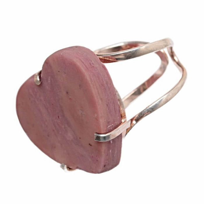 Be Beautiful Křišťál jahodový prsten 5 - 57 mm , 2,9 x 2,8 x 0,6 cm