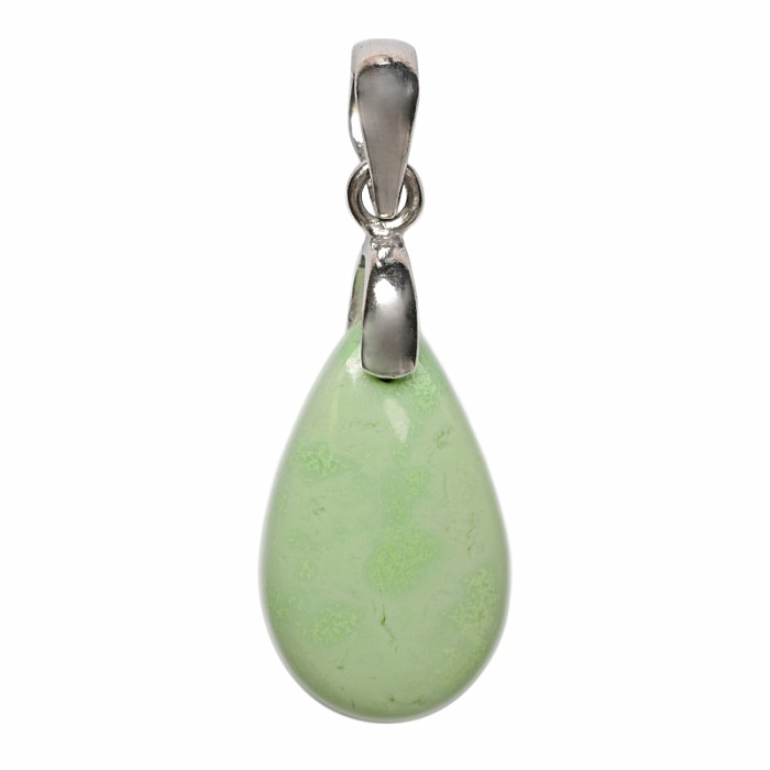 Chryzopras Lemon přívěsek stříbro Ag 925 č. 5 - 2,4 cm, 4,8 g