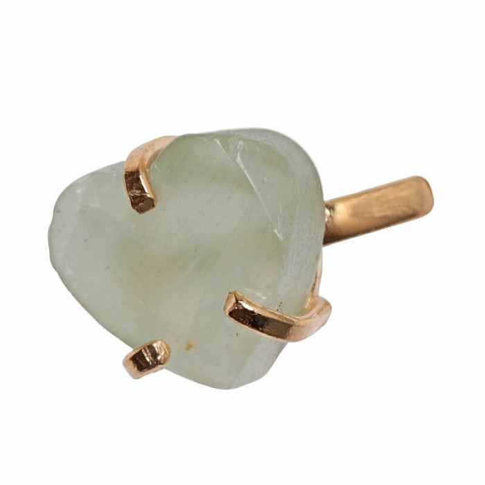 Be Beautiful Akvamarín srdce prsten 51 - od 53 mm , 1,3 x 1,3 x 0,5 cm