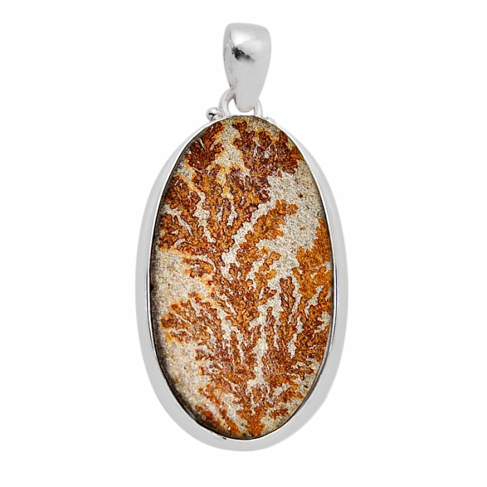 Psilomelan dendritický přívěsek stříbro Ag 925 51441 - 3,8 cm, 9,3 g