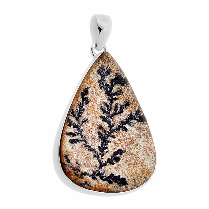 Psilomelan dendritický přívěsek stříbro Ag 925 51454 - 4 cm, 13,2 g