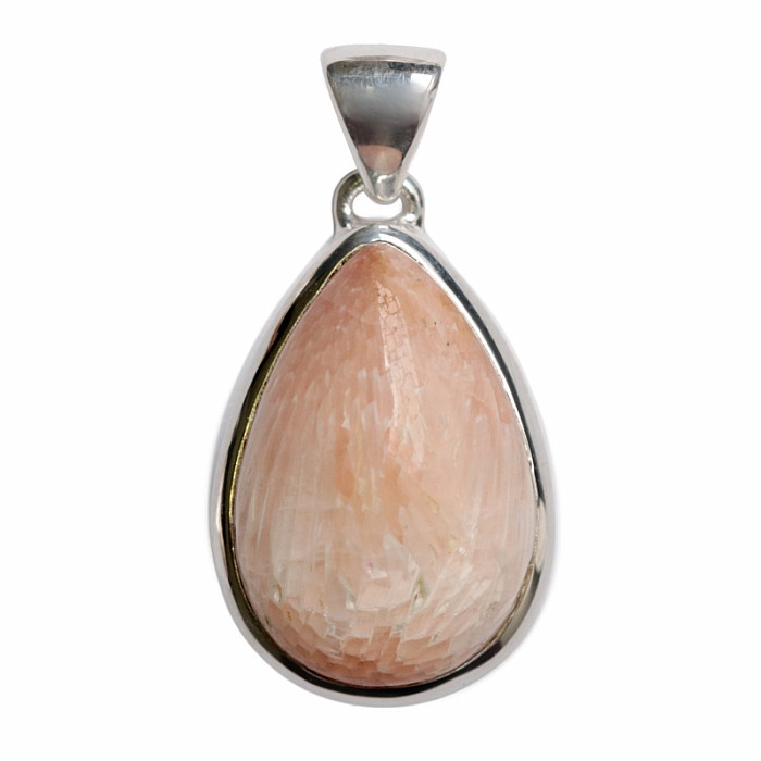 Skolecit lososový přívěsek stříbro Ag 925 P524 - 2,3 cm, 6 g