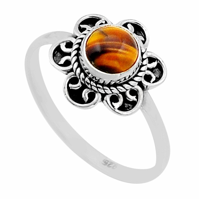 Tygří oko prsten stříbro Ag 925 52653 - 58 mm , 2,3 g