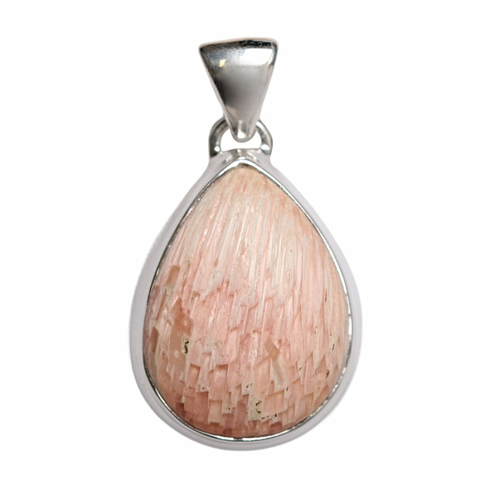 Skolecit lososový přívěsek stříbro Ag 925 P537 - 2,1 cm, 4,3 g