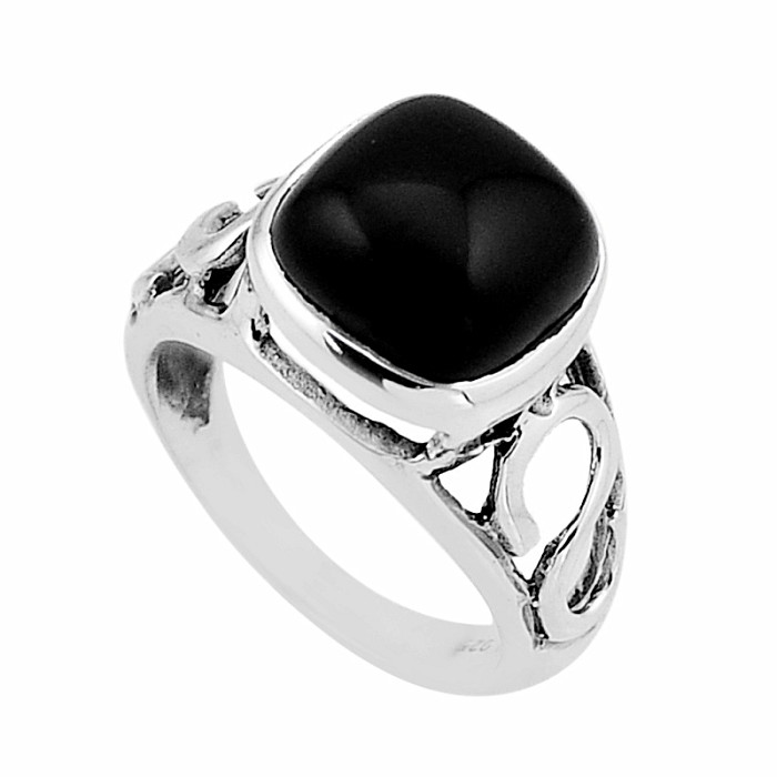 Onyx prsten stříbro Ag 925 54210 - 52 mm , 4 g