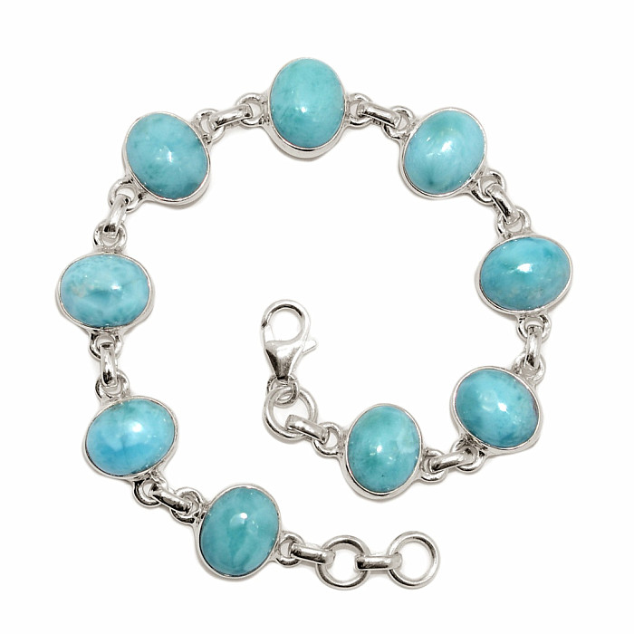 Larimar náramek stříbro Ag 925 B543 - 19 - 20 cm, 19 g
