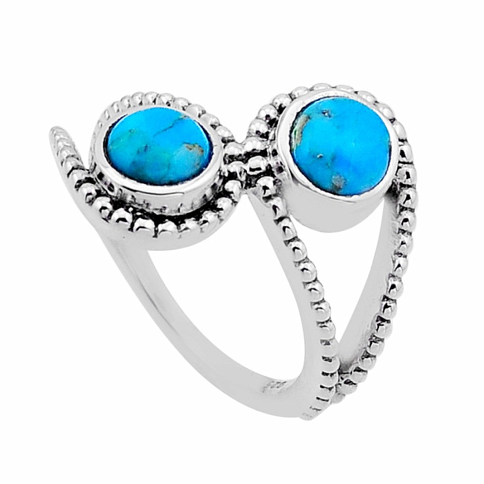 Tyrkys Mohave prsten stříbro Ag 925 54833 - 55 mm , 5,4 g