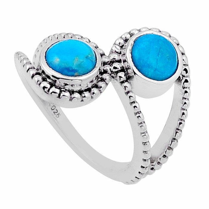 Tyrkys Mohave prsten stříbro Ag 925 54834 - 52 mm , 5,4 g