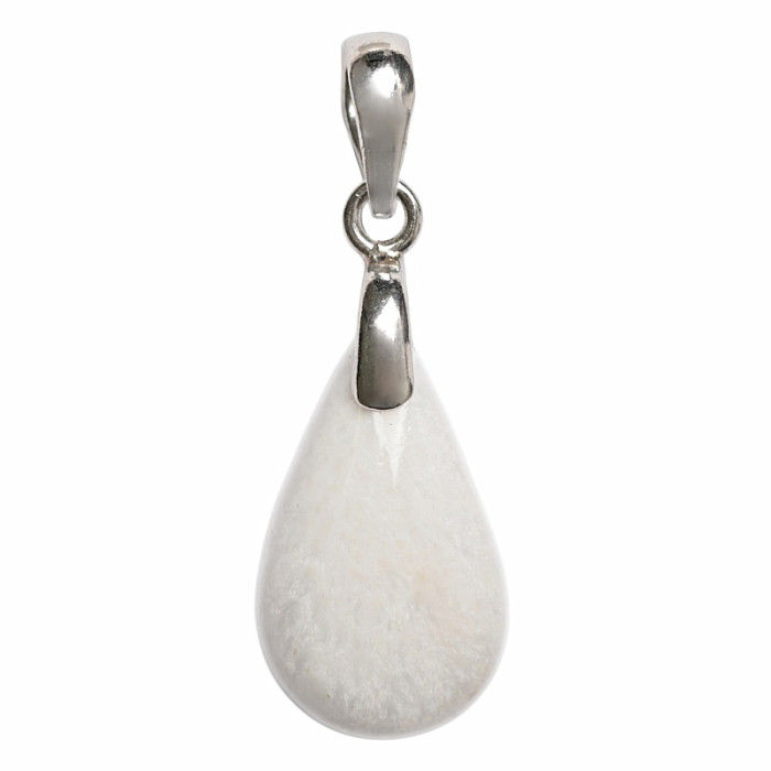 Skolecit bílý přívěsek stříbro Ag 925 č. 6 - 2,4 cm, 3,3 g