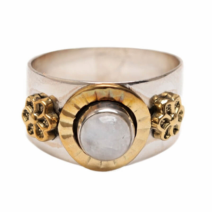 Měsíční kámen duhový prsten stříbro Ag 925 62329 - 54 mm (US 7), 4,7 g