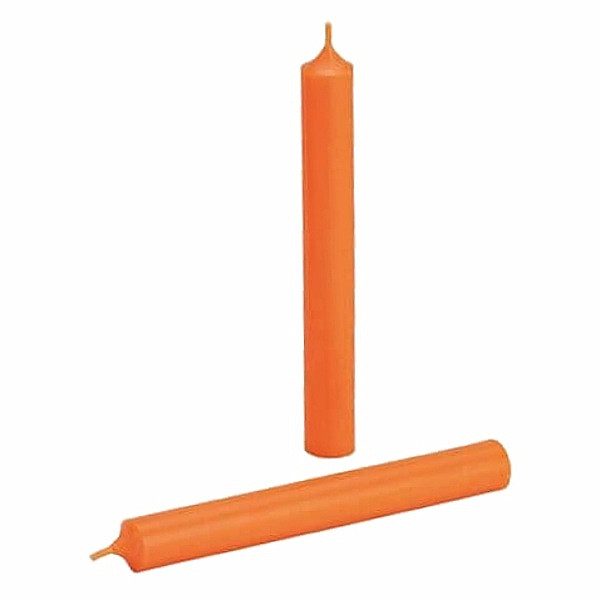 Levně Parafínová stolní svíčka oranžová 18 cm - 18 x 2 cm