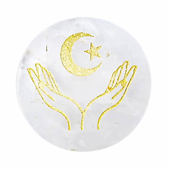 Křišťál tácek Ruce, měsíc a hvězda - dekorace - cca 5,5 cm