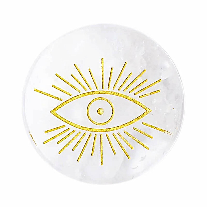 Křišťál tácek Vševidoucí oko - dekorace - cca 5,5 cm