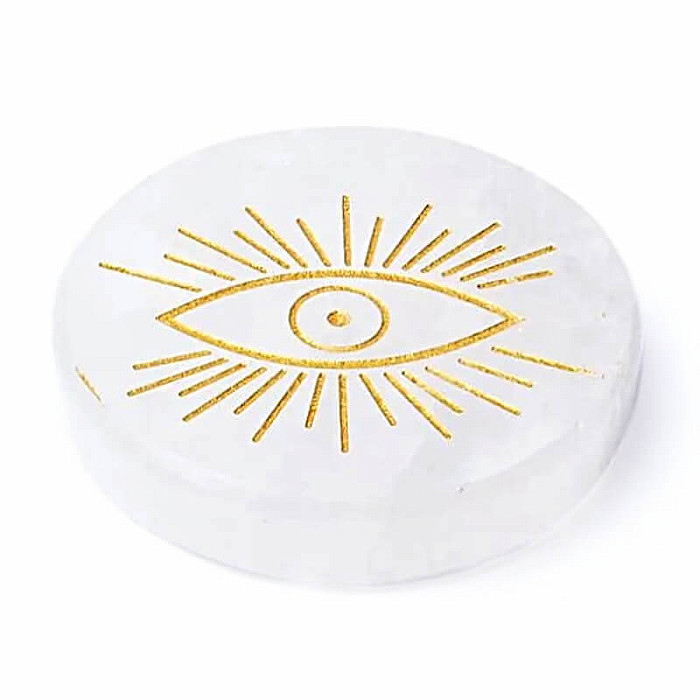 Křišťál tácek Vševidoucí oko - dekorace - cca 5,5 cm