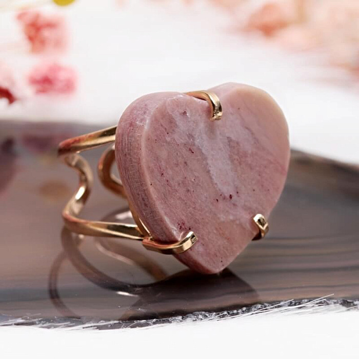 Be Beautiful Křišťál jahodový prsten 8 - 59 mm , 2,6 x 2,7 x 0,6 cm