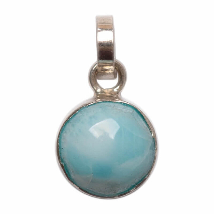 Larimar přívěsek stříbro Ag 925 č. 8 - 1 cm, 1,4 g