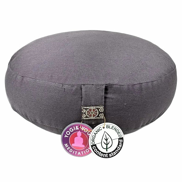 Meditační polštář šedý tmavý - cca 33 x 12 cm
