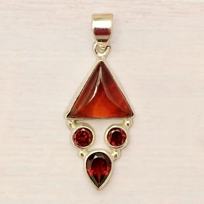 Jantar přívěsek stříbro Ag 925 86341 - 2,5 cm, 2,8 g