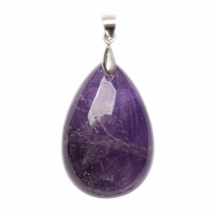 Ametyst přívěsek stříbro Ag 925 č. 9 - 3 cm, 7,4 g