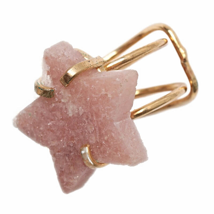 Be Beautiful Ametyst růžový Hvězda prsten 90 - od 53 mm , 2,4 x 2,5 x 0,5 cm