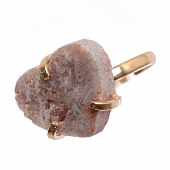 Be Beautiful Ametyst růžový Srdce prsten 93 - 53 mm , 1,4 x 1,5 x 0,6 cm