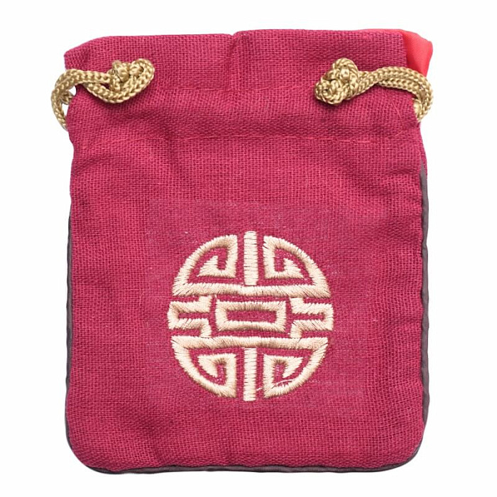 Sáček pytlovinový vínový 12,5x14 cm - cca 12,5 x 14,5 cm