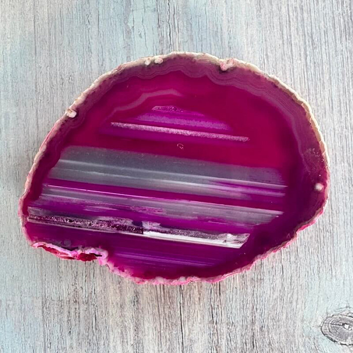 Achát leštěný plátek 31 - cca 10 x 7 cm, 210 g