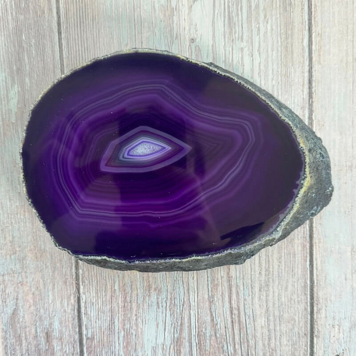 Achát leštěný plátek 34 - cca 18,5 x 13 cm, 971 g