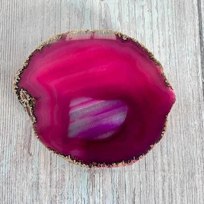 Achát leštěný plátek 36 - cca 10,3 x 8,6 cm, 281 g