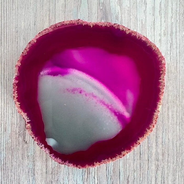 Achát leštěný plátek 39 - cca 9,1 x 8,9 cm, 279 g