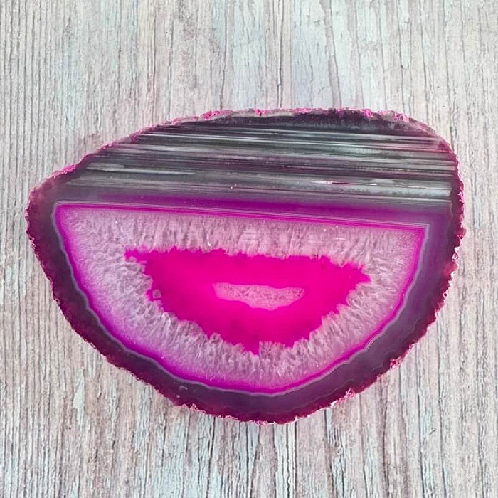 Achát leštěný plátek 40 - cca 9,5 x 6,7 cm, 218 g