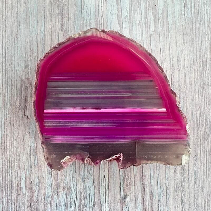 Achát leštěný plátek 41 - cca 7,8 x 7,8 cm, 221 g