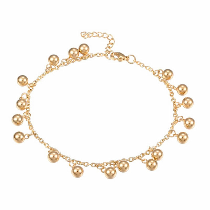 Náramek na nohu nerez ocel Kuličky - obvod cca 23 cm