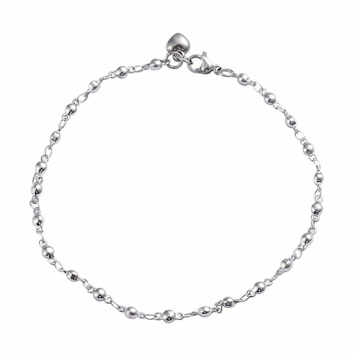 Náramek na nohu nerez ocel Hearts - obvod cca 24 cm