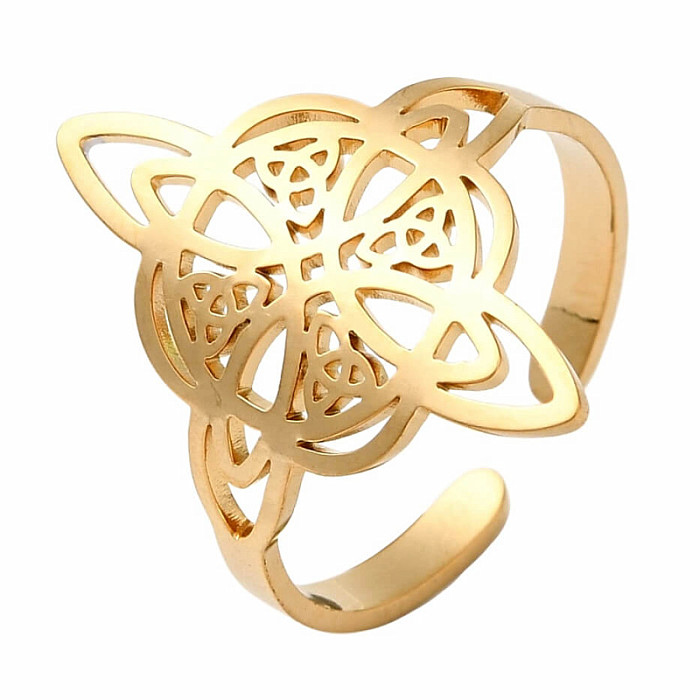 Prsten pro čarodějku Čarodějnický uzel barvy zlata - 56 mm