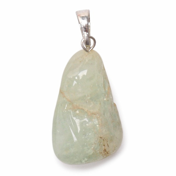 Akvamarín tamblovaný přívěsek 1,6 - 2,2 cm - cca 1,6 - 2,3 cm