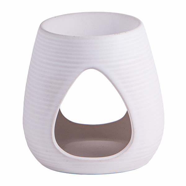 Levně Aroma lampa keramická bílá - výška 10,5 cm