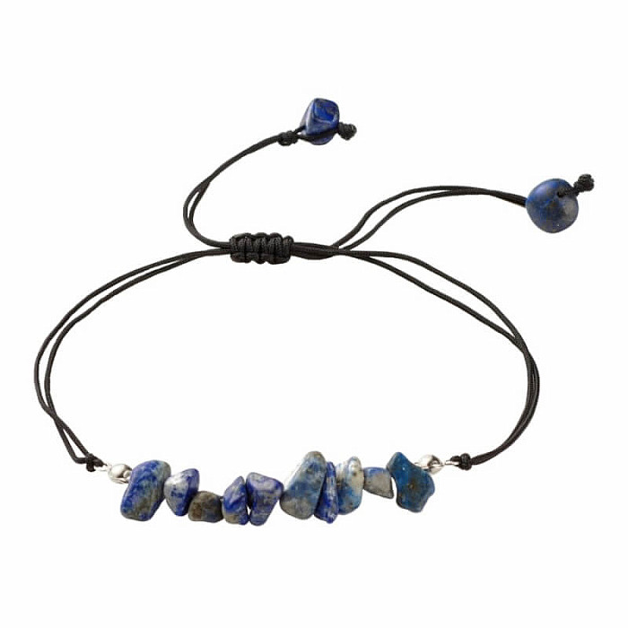 Levně Lapis lazuli náramek šňůrkový stahovací - obvod cca 16 až 25 cm