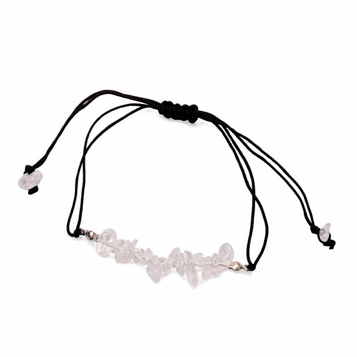 Levně Křišťál náramek šňůrkový stahovací - obvod cca 16 až 25 cm
