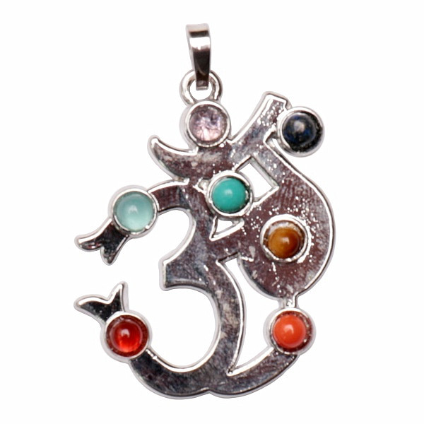 Levně Čakrový přívěsek symbol Óm - cca 3,9 cm