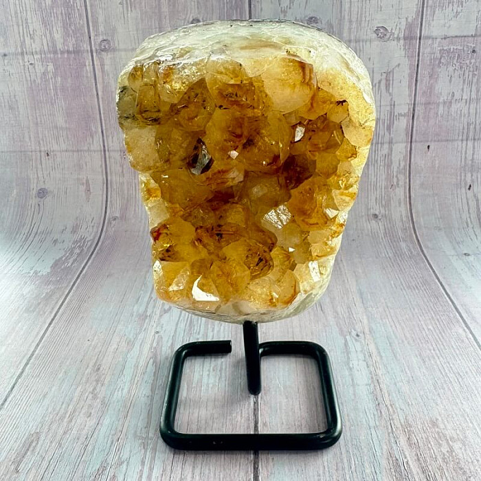 Citrín drůza na stojánku 20 - cca 13 x 10 cm, 2432 g