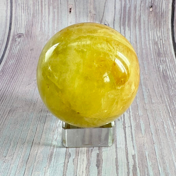 Citrín lemon koule 14 - ø 5,5 cm, 229 g