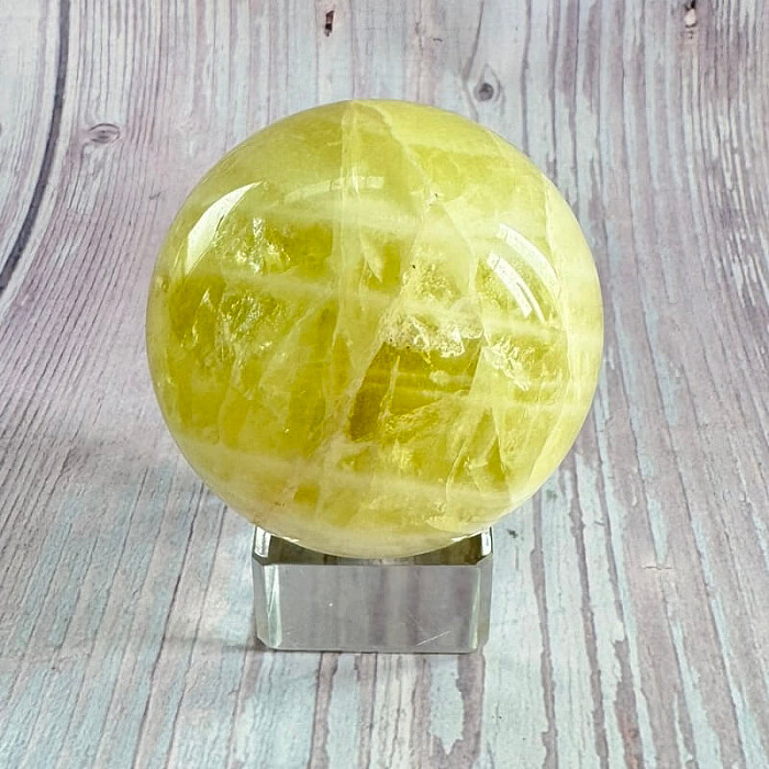 Citrín lemon koule 15 - ø 5,3 cm, 208 g