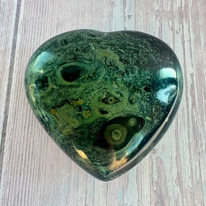 Jaspis kambaba leštěný Madagaskar Srdce M6-30 - cca 7,7 x 7,4 cm, 287,3 g