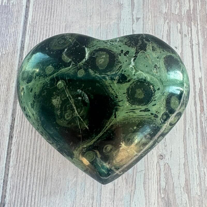 Jaspis kambaba leštěný Madagaskar Srdce M6-31 - cca 8,4 x 7,4 cm, 284,3 g