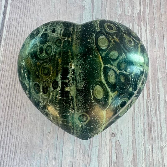 Jaspis kambaba leštěný Madagaskar Srdce M6-32 - cca 7,8 x 7,2 cm, 260,1 g