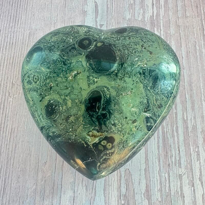 Jaspis kambaba leštěný Madagaskar Srdce M6-33 - cca 8 x 7,8 c,. 281,5 g